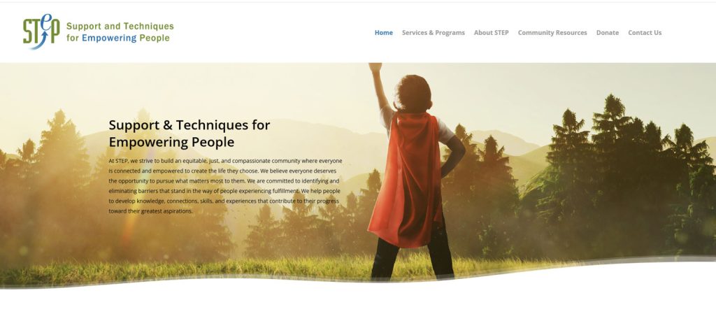 We are a Missoula web design company providing Support and Techniques for Empowering People (STEP), a Billings, MT non-profit who has chosen us to help maintain their website.